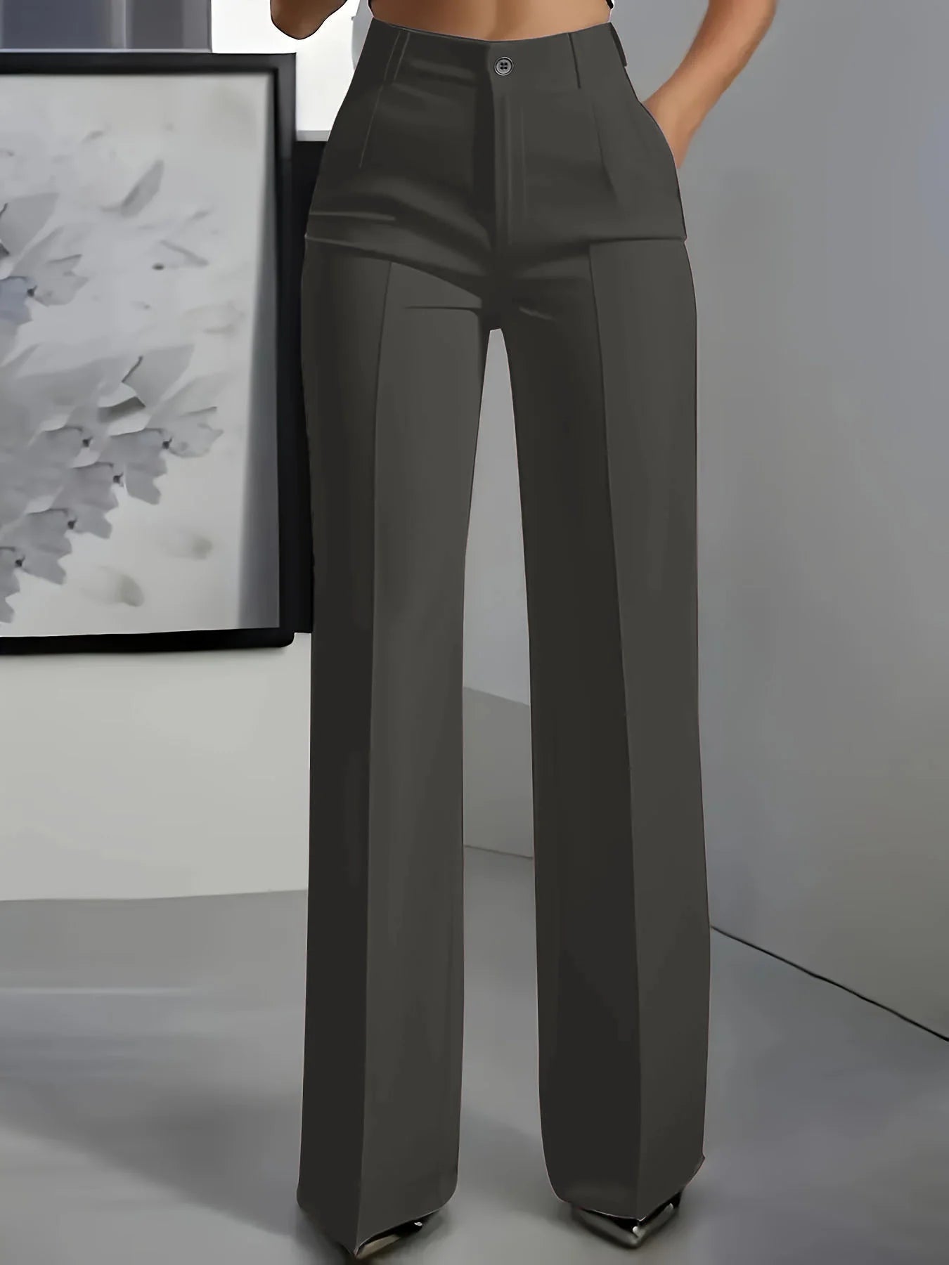 High-Waist Tailored Straight-Leg Pants – Minimalist Power Silhouette